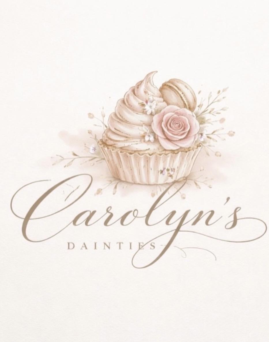 Carolyn's Dainties — illustrated cupcake with roses